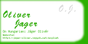 oliver jager business card