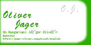 oliver jager business card